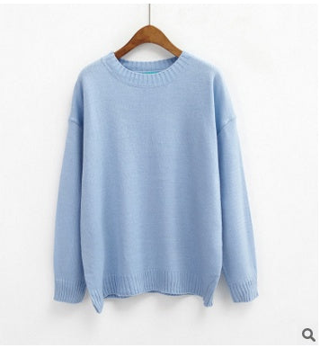 Women Candy Colors Pullover Sweater