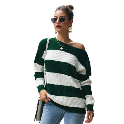 Women's Sexy Striped Sweater Top