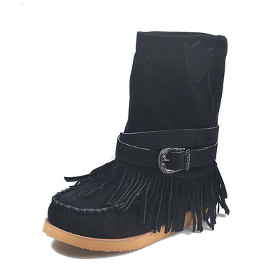 Fringe Middle Boots For Women